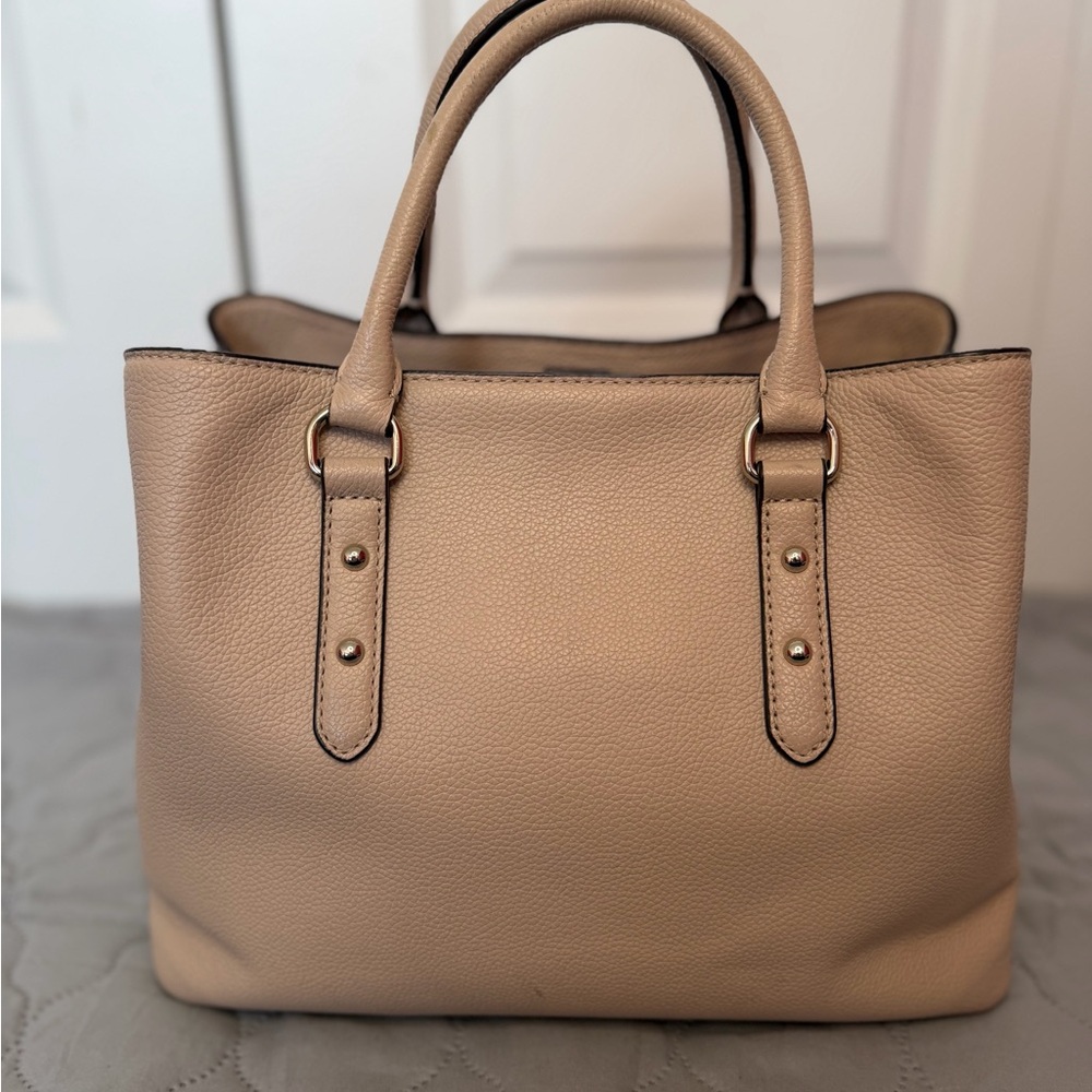 kate spade New York Pebbled Leather Satchel in WarmBeige - Picture 2 of 8